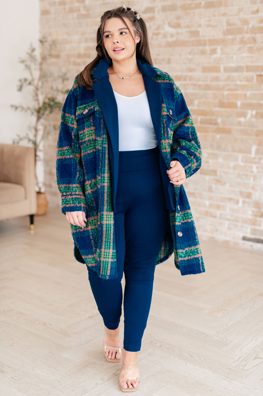 Plaid Power In Blue Coat