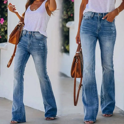 Vintage Washed  Basics Solid Fit Denim Jeans