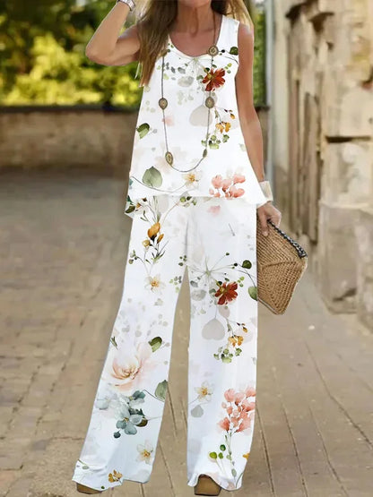 Women's Summer Two Piece Pants Set