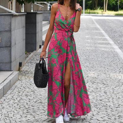 Boho Halter Neck Summer Maxi Dress