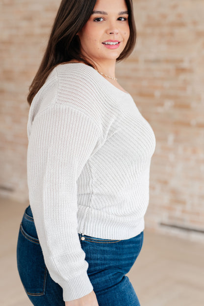 Told You So Ribbed Knit V Neck Sweater - Bee Creek Apparel