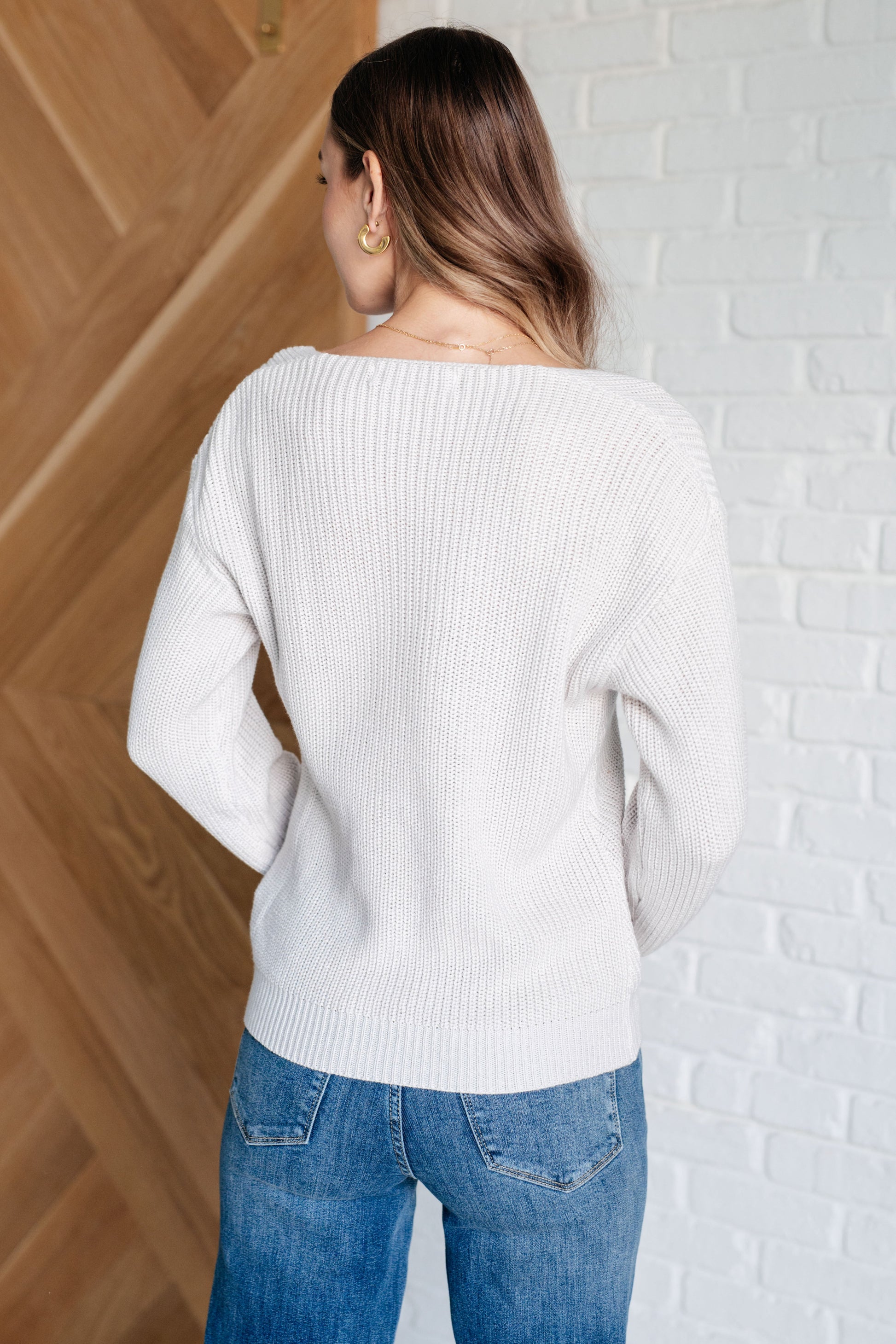 Told You So Ribbed Knit V Neck Sweater - Bee Creek Apparel