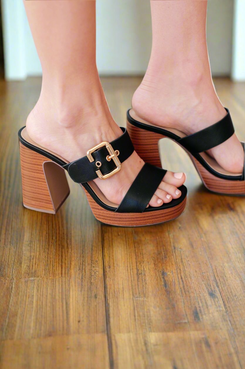 Tread Lightly Buckle Platforms