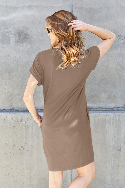 Experience Ultimate Comfort In Our Buzzworthy Basic Dress With Pockets