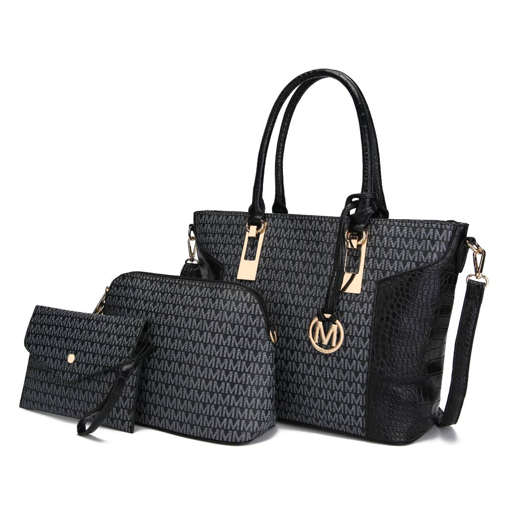 MKF Collection by Mia K - Shonda 3 PC Set - Tote, Handbag, & Wallet