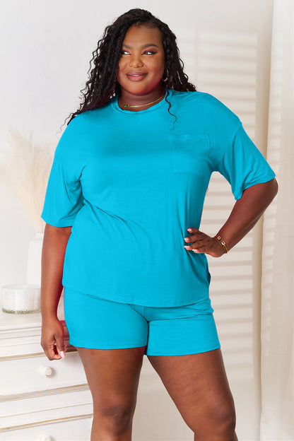 Basic Bae Soft Rayon Half Sleeve Top and Shorts Set - Bee Creek Apparel