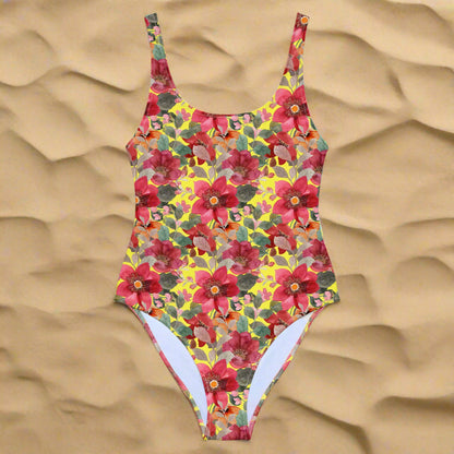 Bee Creek Apparel's  "Floral Waves" One-Piece Swimsuit