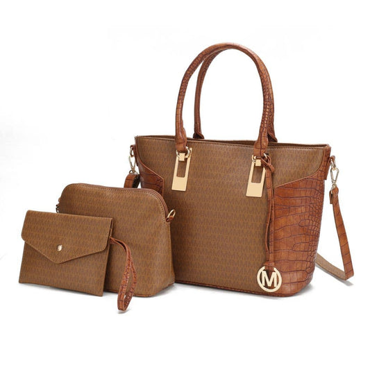 MKF Collection by Mia K - Shonda 3 PC Set - Tote, Handbag, & Wallet