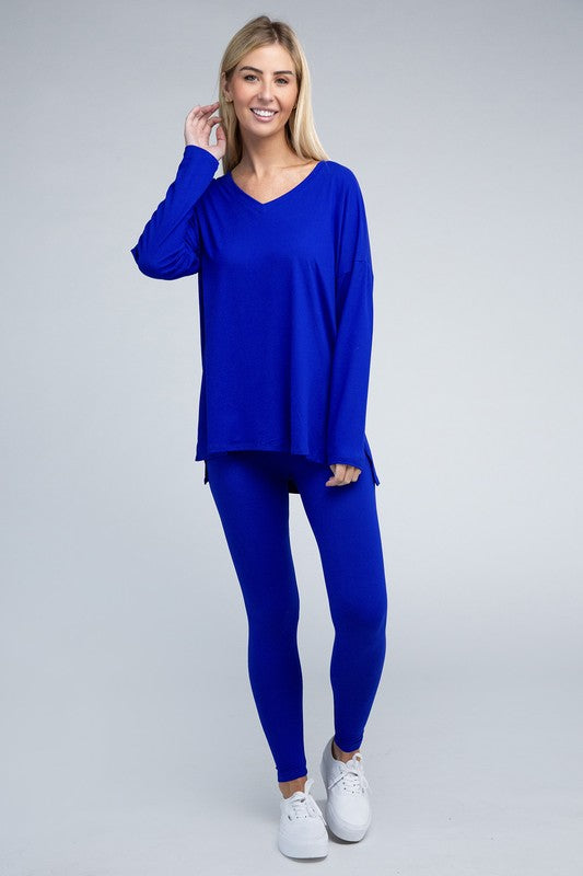 Activewear Brushed DTY Microfiber Loungewear Set - Bee Creek Apparel
