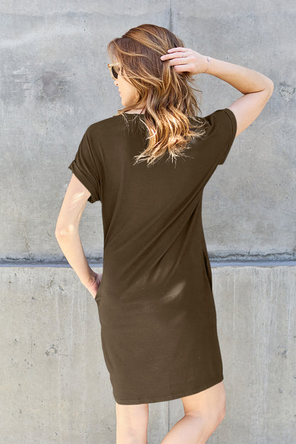 Experience Ultimate Comfort In Our Buzzworthy Basic Dress With Pockets