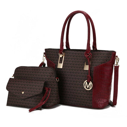 MKF Collection by Mia K - Shonda 3 PC Set - Tote, Handbag, & Wallet