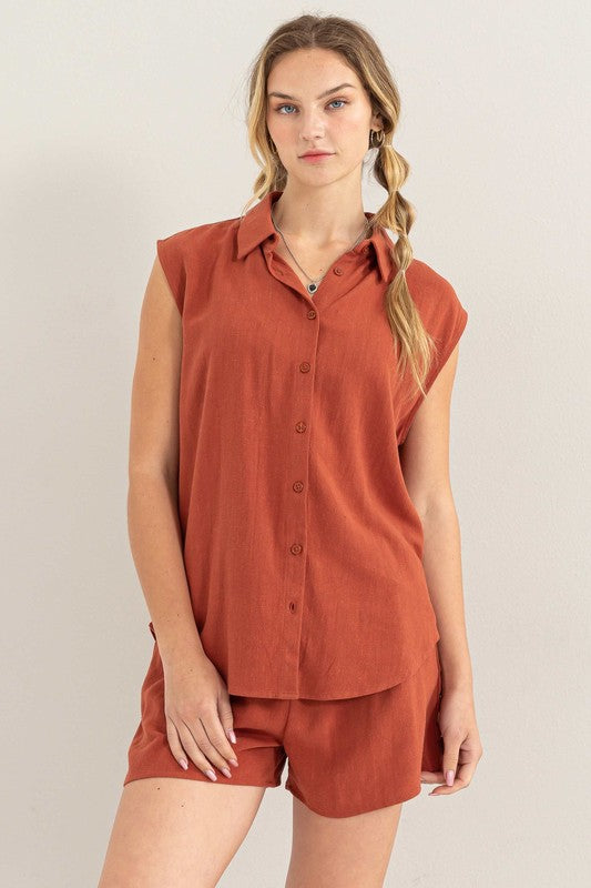 Elevate Your Summer Style With Linen Shirt and Shorts Set - Bee Creek Apparel