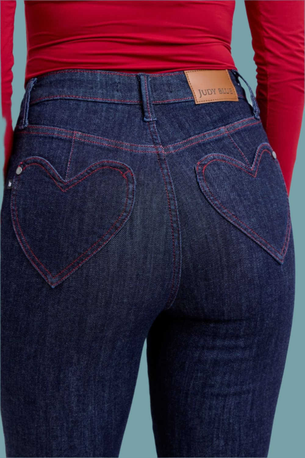 Judy Blue Heart Shaped Back Pockets Skinny Jeans