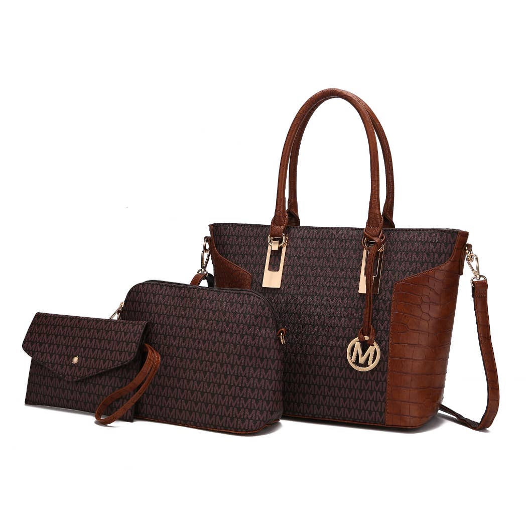 MKF Collection by Mia K - Shonda 3 PC Set - Tote, Handbag, & Wallet