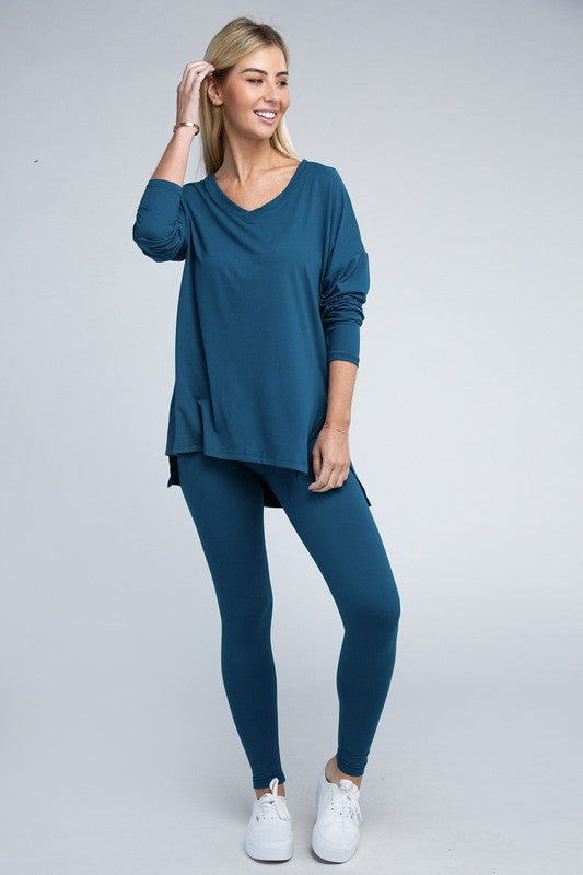 Activewear Brushed DTY Microfiber Loungewear Set - Bee Creek Apparel
