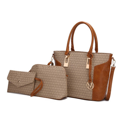 MKF Collection by Mia K - Shonda 3 PC Set - Tote, Handbag, & Wallet