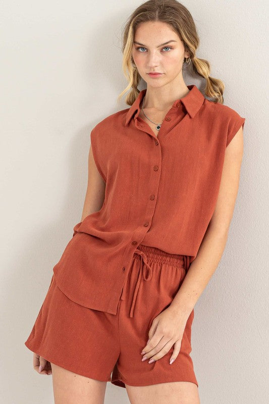 Elevate Your Summer Style With Linen Shirt and Shorts Set - Bee Creek Apparel