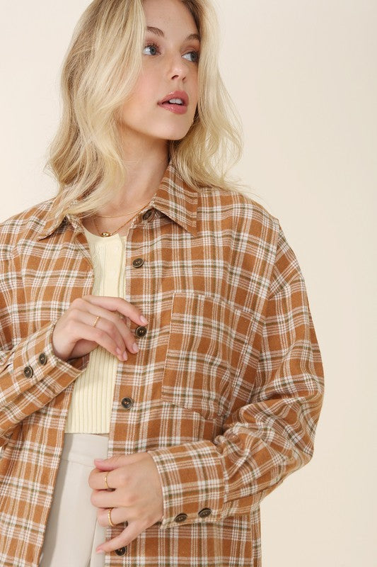 A Classic Autumn Beige Plaid Shirt