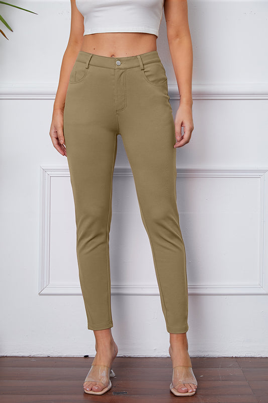 Effortless Blend Of Style Stretchy Stitch Pants by Basic Bae